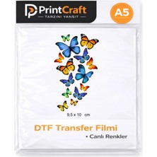 Palo Santo 9,5X10 cm Kelebekler Modeli Ütü ile Yapışan Dtf Transfer Baskı (A5)