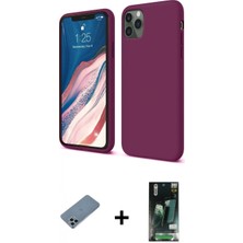 İlk El Grup Pilelistore™ iPhone 11 Pro Kılıf Kozmos Yansıma Özel Seri - Siyah 360 Mat Full Body Arka Koruyucu + Shine Kamera Lens Koruma Cam - Sabe