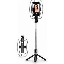 Raylax LED Işıklı Selfie Çubuğu Tripod 138 cm Bluetooth Kumandalı Telefon Tutucu