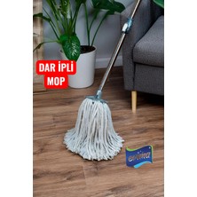 Evima Ipli Mop Yedeği Dar Uçlu Vidalı Saplara Uyumlu Püskül Mop Ucu Süper Emici