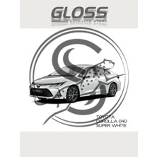Flea Market Toyota Corolla Super White Opak Beyaz 040 - Profesyonel Çizik ve Taş Izi Giderici Rötuş Boyası 30ML.