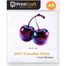 Palo Santo 9X10 cm Mor Kiraz Modeli Ütü ile Yapışan Dtf Transfer Baskı (A5)
