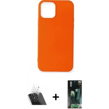 İlk El Grup Pilelistore™ iPhone 12 Mini Kılıf Kozmos Yansıma Özel Seri - Şeffaf 360 Full Body Arka Koruyucu + Kamera Lens Koruma Cam - Sf