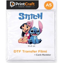 8X10 cm Alaove Modeli Ütü ile Yapışan Dtf Transfer Baskı (A5)