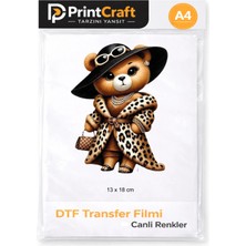 Palo Santo 13X18 cm Tatlı Ayıcık Modeli Ütü ile Yapışan Dtf Transfer Baskı (A4)