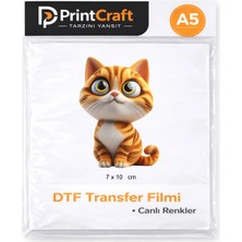 Palo Santo 7X10 cm Sarı Kedi Modeli Ütü ile Yapışan Dtf Transfer Baskı (A5)