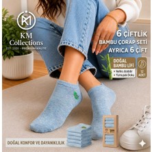 6'lı Paket Bambu Patik Çorap Özel Kokulu