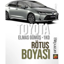 Flea Market Toyota Elmas Gümüş 1k0 Uyumlu Premium Taş Izi Çizik Giderici Orijinal Oto Rötüş Boyası 25ML