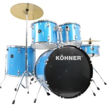 Köhner Cd-01 Bl Mavi Akustik Bateri Seti