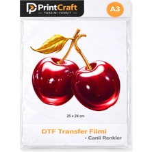 Palo Santo 25X24 cm Kırmızı Kiraz Modeli Ütü ile Yapışan Dtf Transfer Baskı (A3)
