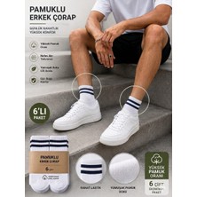 6'lı Paket Çemberli Kolej Çorap Pamuklu