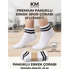Km Collections 6'lı Paket Çemberli Kolej Çorap Pamuklu Esnek Yapı ile Günlük Rahatlık
