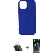 İlk El Grup Pilelistore™ iPhone 12 Mini Kılıf Kozmos Yansıma Özel Seri - Şeffaf 360 Full Body Arka Koruyucu + Kamera Lens Koruma Cam - Sf