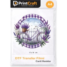 Palo Santo 17X18 cm Bisiklet Modeli Ütü ile Yapışan Dtf Transfer Baskı (A4)