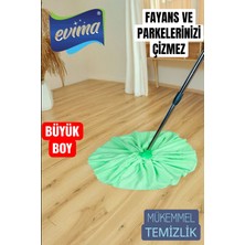 Evima Büyük Boy Mikrofiber Kumaş Çizmez Leke Bırakmaz Mop Ucu