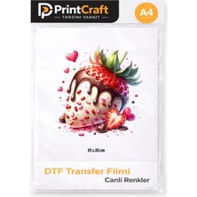 Palo Santo 19 x 18 cm Çikolatalı Çilek Modelli Ütü ile Yapışan Transfer Baskı (A4)