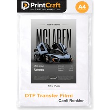 12X17 cm Mclaren Modeli Ütü ile Yapışan Dtf Transfer Baskı (A4)