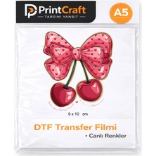 Palo Santo 9X10 cm Pembe Kiraz Modeli Ütü ile Yapışan Dtf Transfer Baskı (A5)