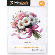 Palo Santo 23X25 cm Çiçek Demeti Modeli Ütü ile Yapışan Dtf Transfer Baskı (A3)