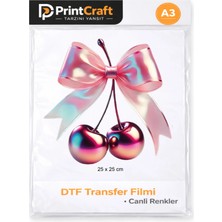 Palo Santo 25X25 cm Kiraz Modeli Ütü ile Yapışan Dtf Transfer Baskı (A3)