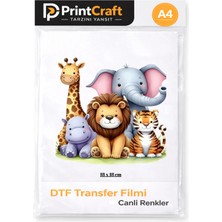 Palo Santo 18X18 cm Hayvanlar Alemi Modeli Ütü ile Yapışan Dtf Transfer Baskı (A4)
