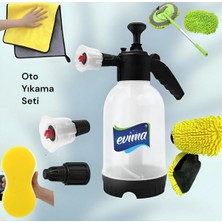 Evima Oto Yıkama Süper Set Köpük Makinesi Oto Yıkama Mopu Yıkama Süngeri Kurulama Bezi Yıkama Eldiveni
