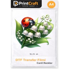 Palo Santo 18X16 cm Uğur Böceği Modeli Ütü ile Yapışan Dtf Transfer Baskı (A4)