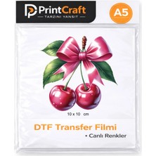 Palo Santo 10X10 cm Pembe Kiraz Modeli Ütü ile Yapışan Dtf Transfer Baskı (A5)