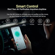 Elivora Smart Air Purifier 4 Pro Eu Hava Temizleyici, Hepa Filtre, OLED Ekran, 27.5 x 27.5 x 68 Cm, Beyaz