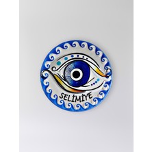Mundy Selimiye Temalı Polyester Kabartmalı Nazar Magnet  Çap: 7 cm – Dekoratif Hediyelik Buzdolabı Süsü  (KOD:1210)
