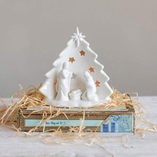 Elivora Co-Op U x 10,16 cm G x 13,24 cm Y Ağaç ve Kesimli, Beyaz Figürler ve Heykelcikler, Çoklu Seramik