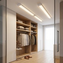 EkoAlışverişDünyam 2 Pcs 94W 120CM Kristal LED Bant Armatür BEYAZ=6500K Alüminyum Kapak IP20 - Y Bağlantı EAMP-093/1B (5510)