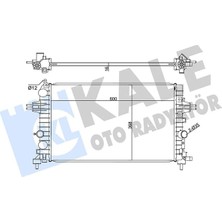 Elivora Su Radyatörü Brazing Astra H 04, Zafira 05 1.6 1.8 mt Ac/nac 600X368X16 Kal 371200