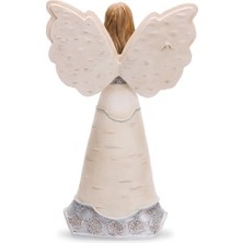 Elivora Pavilion 82328 Melek Figürü, Kelebek Tutan, 20,3 Cm, Beyaz