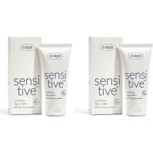 Elivora Ziaja Sensitive Yatıştırıcı Gündüz Kremi Spf 20, Hassas Cilt Serisi, 50 ml (2 Paketi)