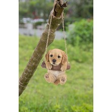 Elivora Hi- Ltd Hi 87704-I Asılı Retriever Köpek Yavrusu Dış Mekan Heykelcik, Taba Kahverengi