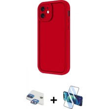 İlk El Grup Pilelistore™ iPhone 11 Kılıf Yankı Yansıma Özel Seri - Siyah 3D Antistatik Seramik Nano Ekran Koruyucu + Pers Alüminyum Kamera Lens - Gı