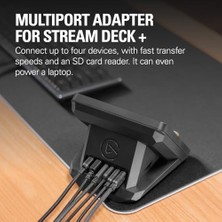 Elivora USB Hub – Stream + Için, 2 Usb-C Bağlantı Noktası/2 Usb-A Bağlantı Noktası, Güç Kaynağı, Sd/microsd Kart Okuyucu – Usb-C, Mac/pc, Stream ve Güç Kaynağı Teslimat Kapsamına Dahil