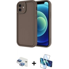 İlk El Grup Pilelistore™ iPhone 11 Kılıf Yankı Yansıma Özel Seri - Siyah 3D Antistatik Seramik Nano Ekran Koruyucu + Pers Alüminyum Kamera Lens - Gı