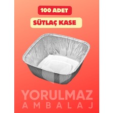 Yorulmaz Ambalaj 🍮 100 Adet Sütlaç Kasesi – Dayanıklı ve Şık Tatlı Sunum Kabı
