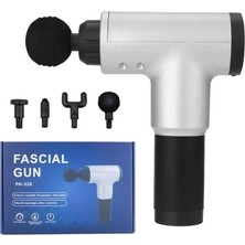 EkoAlışverişDünyam Fascial Gun RH-320 6 Kademe Hız Ayarlı, 4 Parça Başlıklı, USB Şarjlı, Masaj Tabanca Aleti (5510)