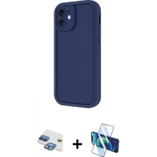 İlk El Grup Pilelistore™ iPhone 11 Kılıf Yankı Yansıma Özel Seri - Siyah 3D Antistatik Seramik Nano Ekran Koruyucu + Pers Alüminyum Kamera Lens - Gı
