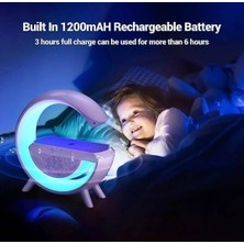 EkoAlışverişDünyam Kablosuz Telefon Şarj Bluetooth Hoparlör Istasyonu Ses Rgb Atmosfer Gece Işık BT-2301 (5510)