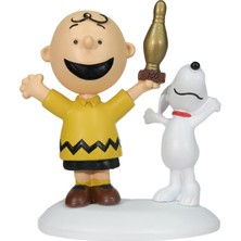 Elivora Department 56 Peanuts Village Aksesuarları Charlie Brown Breaks 100 Heykelcik, 5,5 Cm, Çok Renkli