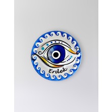 Mundy Erdek Temalı Polyester Kabartmalı Nazar Magnet  Çap: 7 cm – Dekoratif Hediyelik Buzdolabı Süsü  (KOD:1205)
