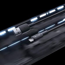 Elivora 12W 2.4A Usb-A To Lightning iPad ile Uyumlu Silikon Hızlı Şarj ve Data Kablosu Siyah 2 Metre