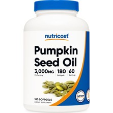 Nutricost Pumpkin Seed Oil 3000 Mg – 180 Softgels - Gluten Free - Gmo Free - Abd Menşei