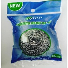 Elivora Viper Endüstriyel Bulaşık Teli, Paslanmaz Çelik, 60 Gr, Spiral Form, Profesyonel Temizlik Için