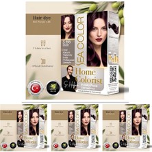 Elivora Sea Colorist Set Saç Boyası 3.66 Kızıl Mor Red Purple (4 Paketi)