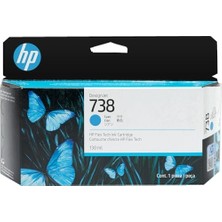 Elivora Hp 738 130-ML Cyan Designjet Ink Cartridge Mürekkep Kartuşu 1 Adet Orijinal Performans Standardı